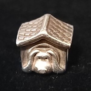 Authentic Pandora Charm Dog House Puppy Red Heart Sterling Silver